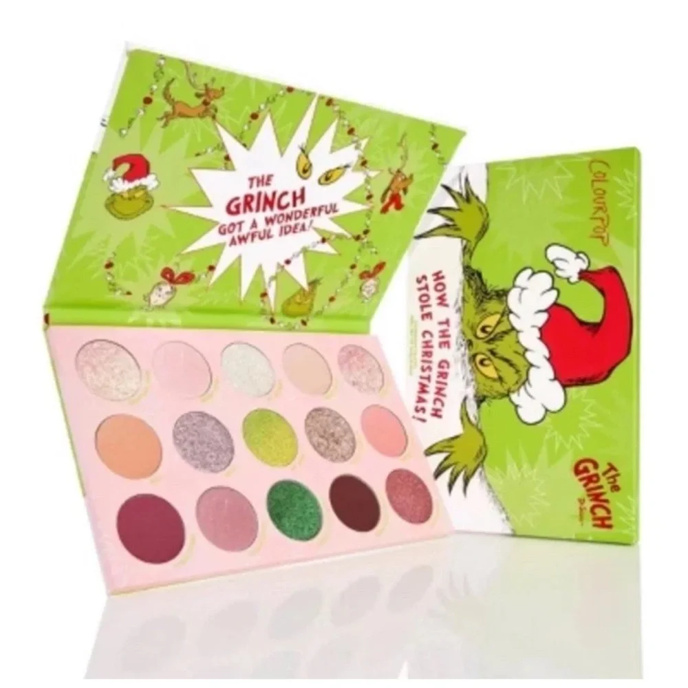 Colourpop x How the Grinch Stole Christmas 15 Pan Eyeshadow Makeup Palette NEW